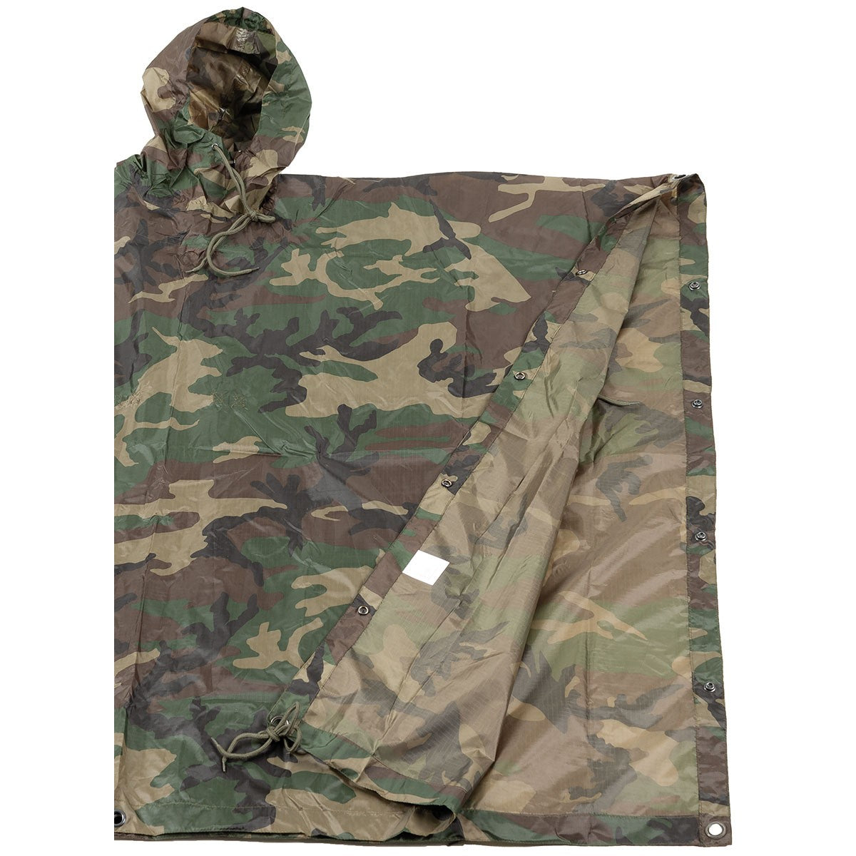 Poncho Rip Stop Woodland – Multifunktionel regnponcho 144 x 223 cm