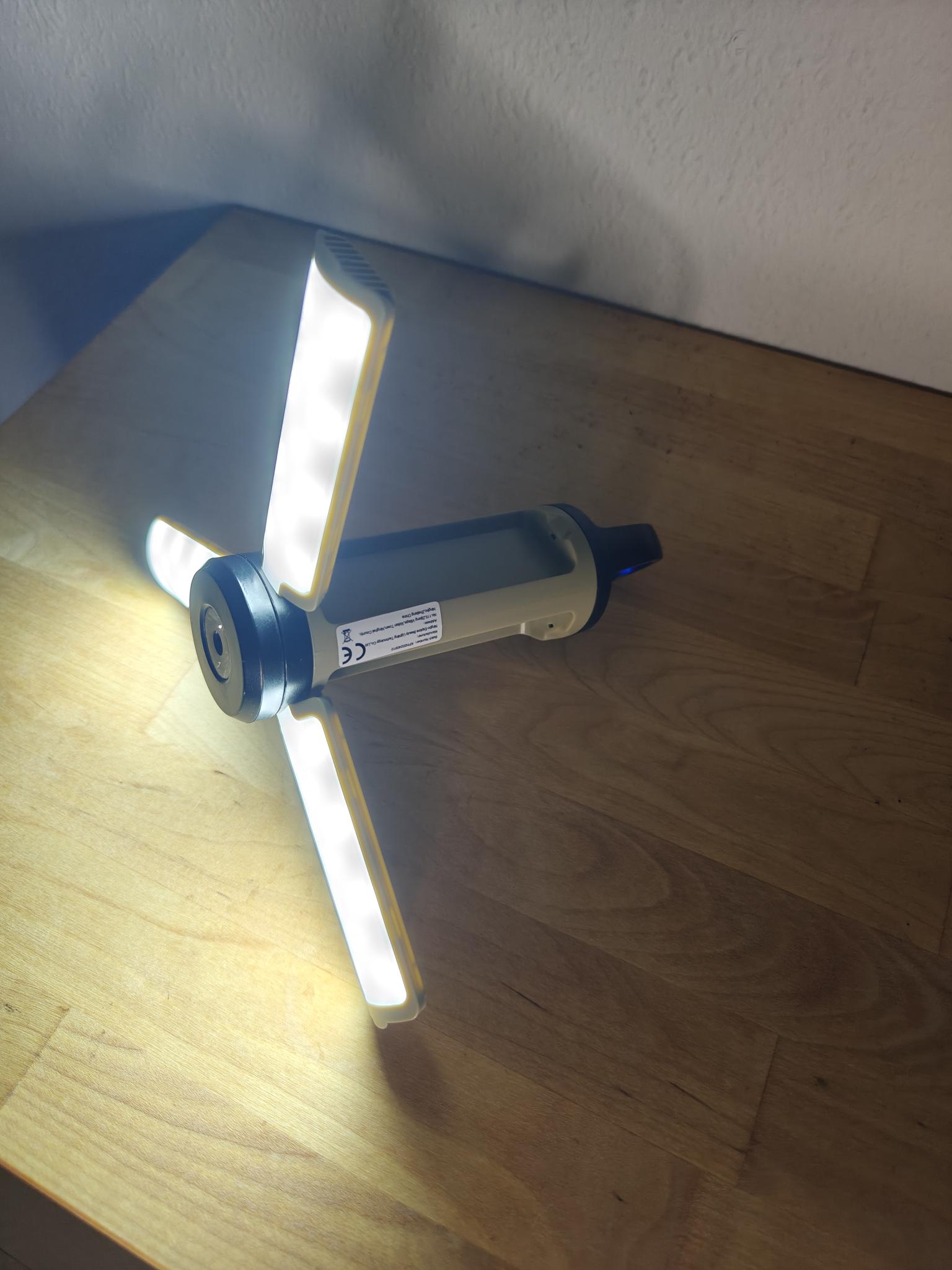 360° trebladede foldbar Campinglygte