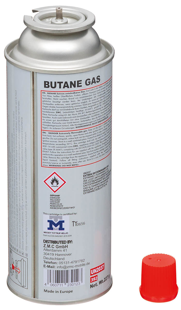 Ventilgaspatron, butan, 227 g (400 ml)