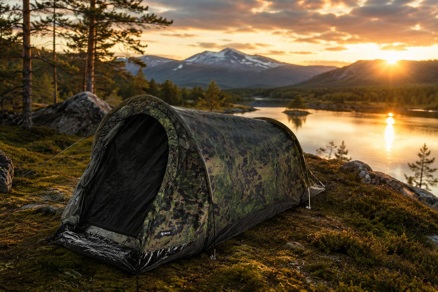Tunneltelt, "Schwarzenberg", M05 camouflage, 1 person