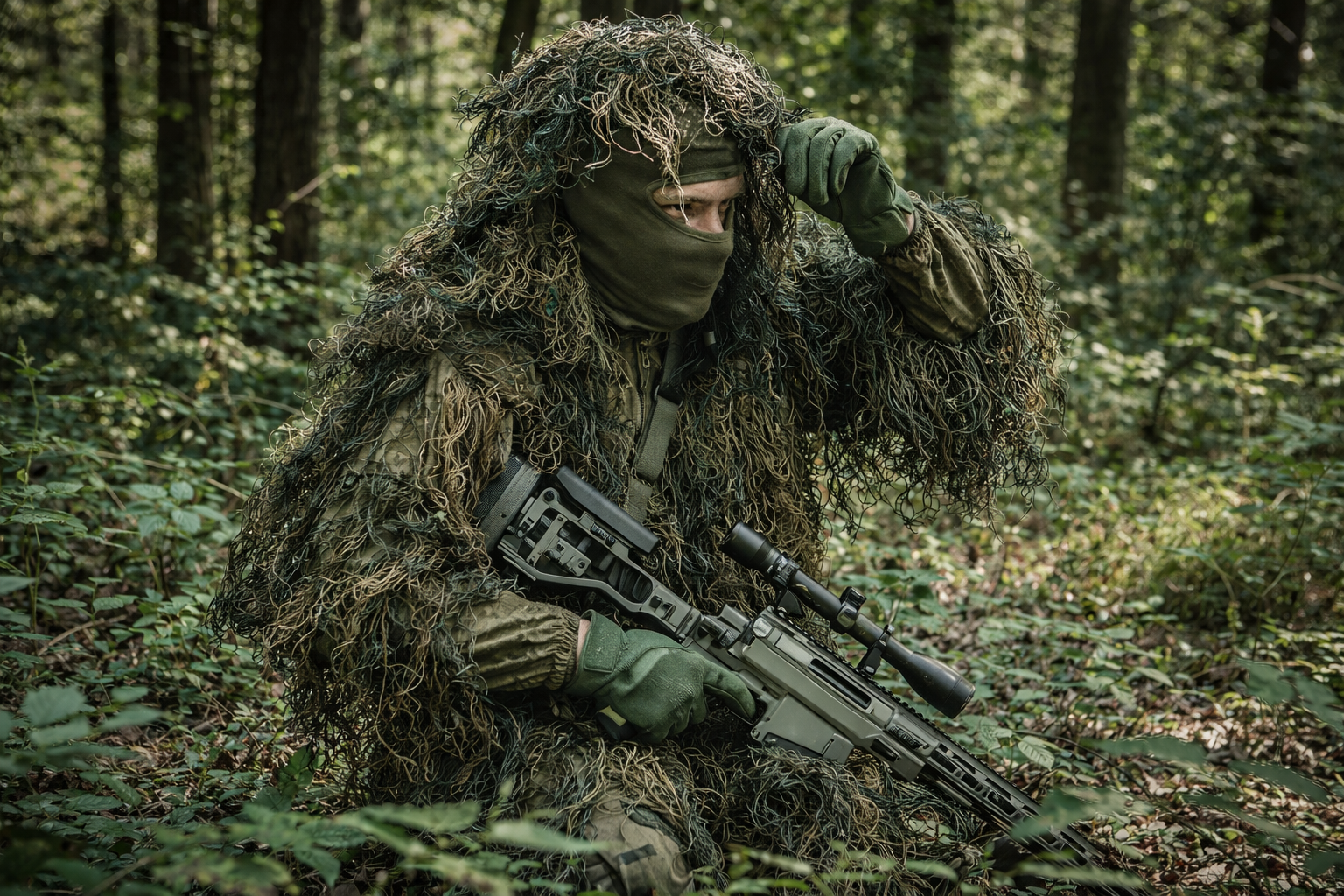 MFH Ghilie Camo Parka Woodland