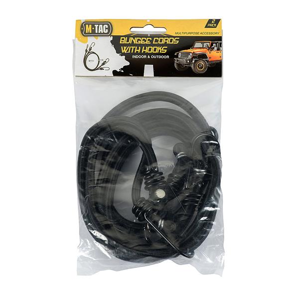 M-Tac elastisk snor med kroge (2 stk.) - 100cm 8mm