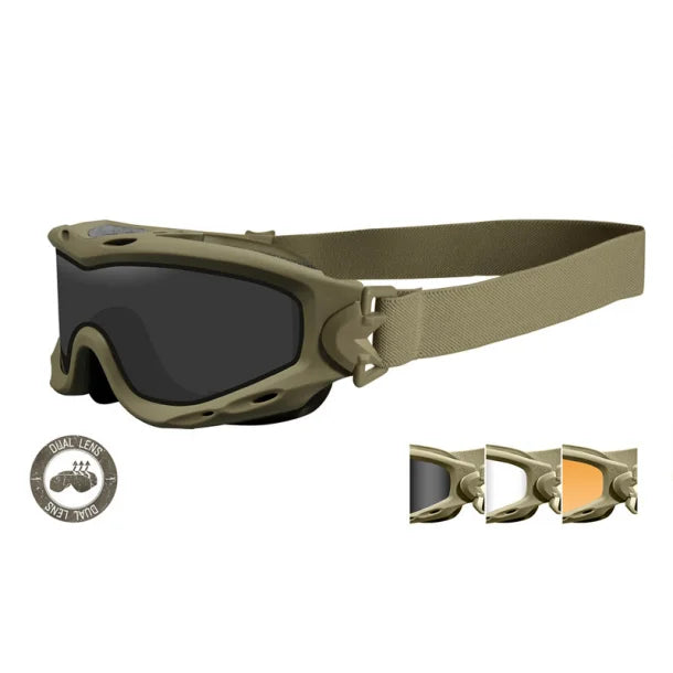 Wiley X - SPEAR Dual Lens - Sandfarvet stel - med 3 glas