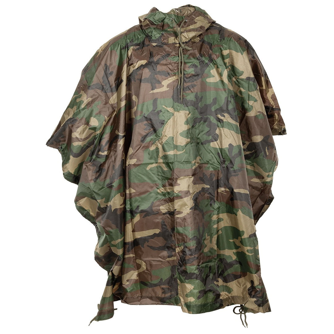 Poncho Rip Stop Woodland – Multifunktionel regnponcho 144 x 223 cm
