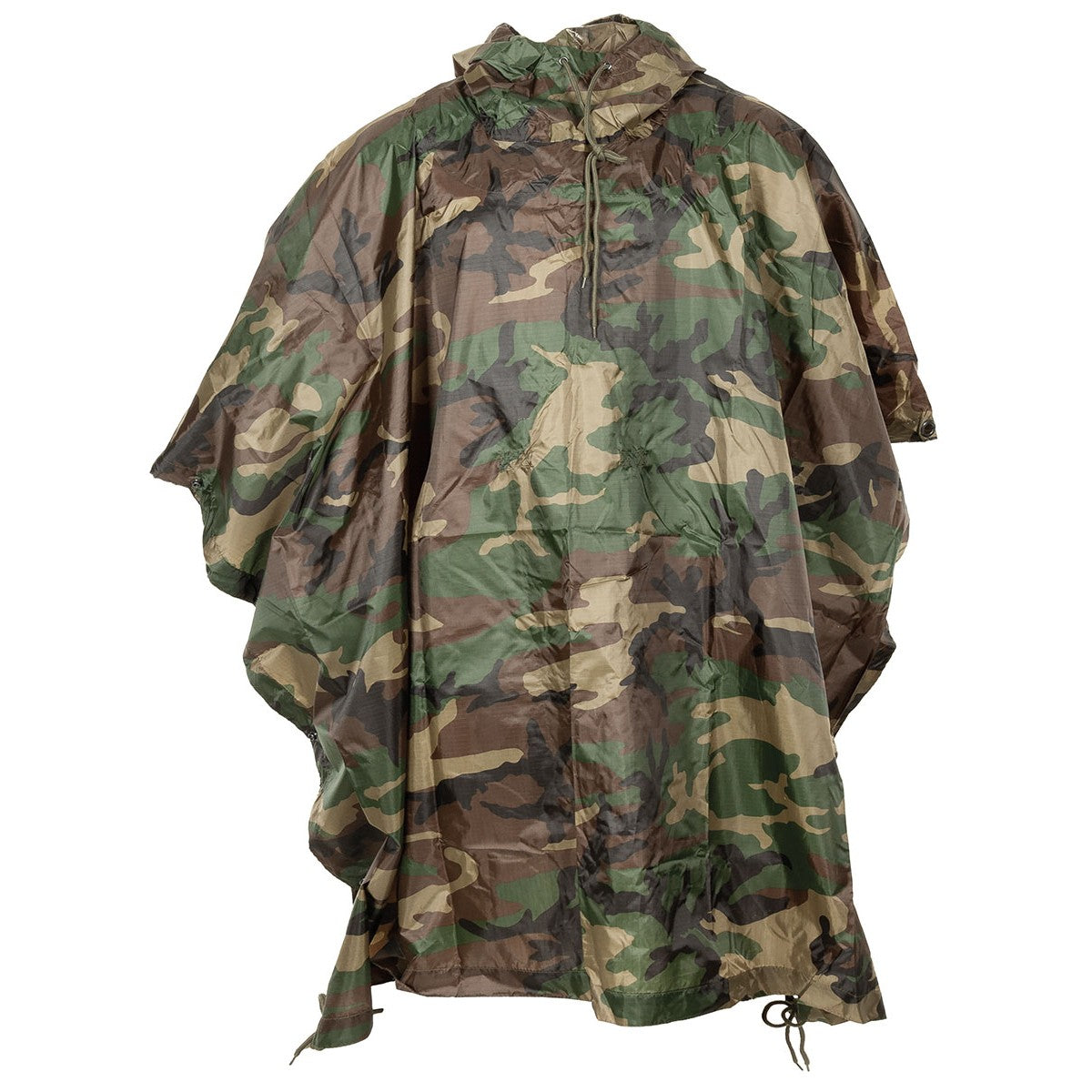 Poncho Rip Stop Woodland – Multifunktionel regnponcho 144 x 223 cm