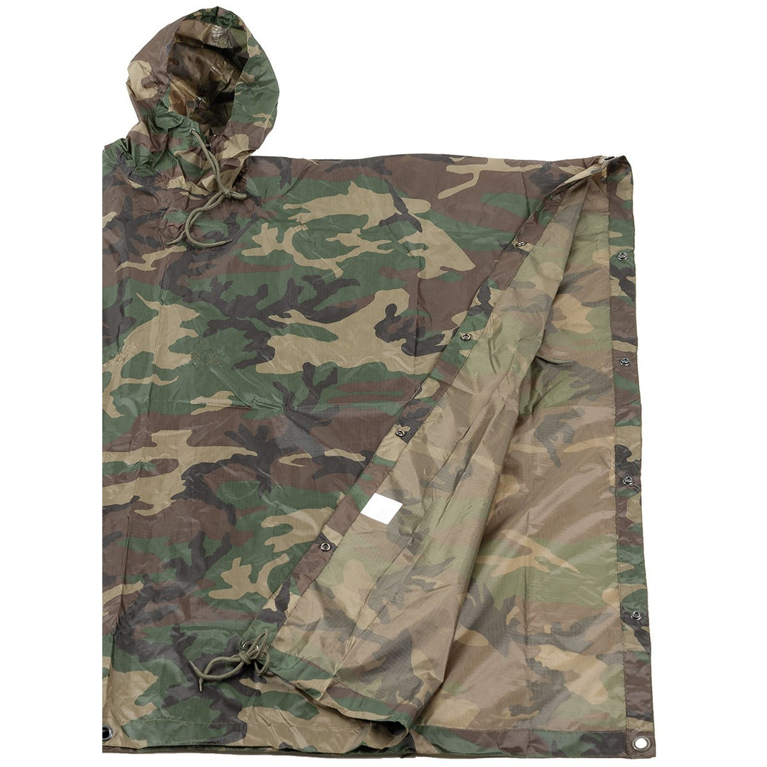 Poncho Rip Stop Woodland – Multifunktionel regnponcho 144 x 223 cm