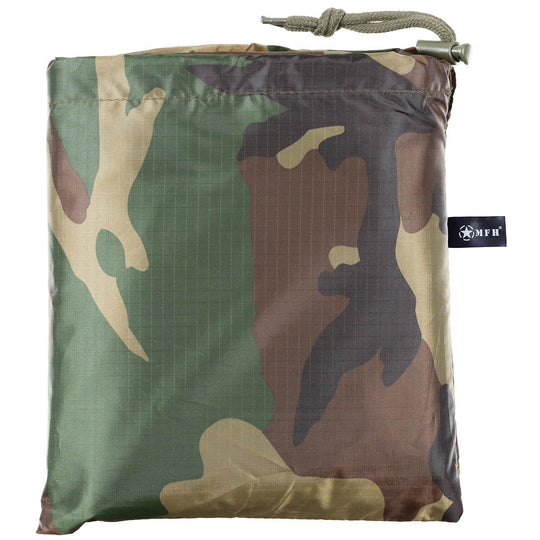 Poncho Rip Stop Woodland – Multifunktionel regnponcho 144 x 223 cm