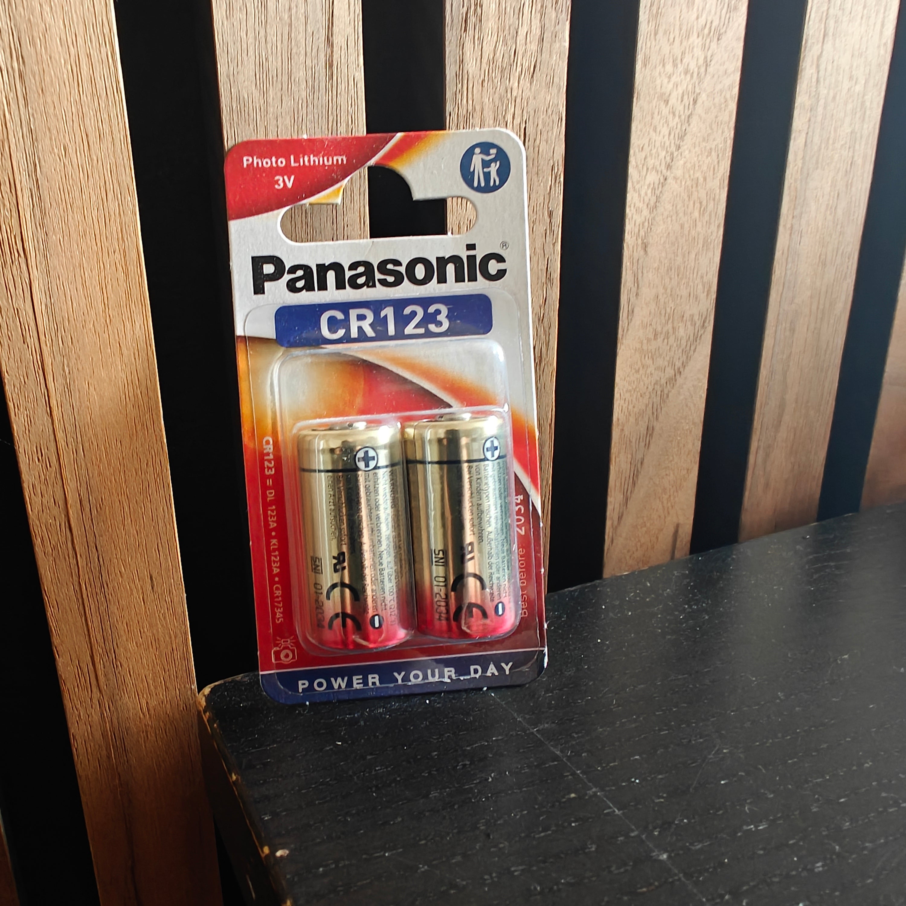Panasonic CR123A Lithium Batterier - 3V (2stk. blisterpakning