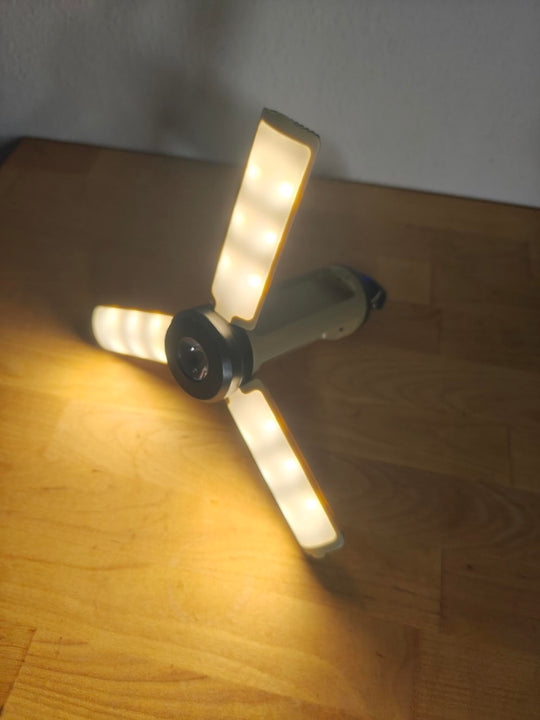 360° trebladede foldbar Campinglygte