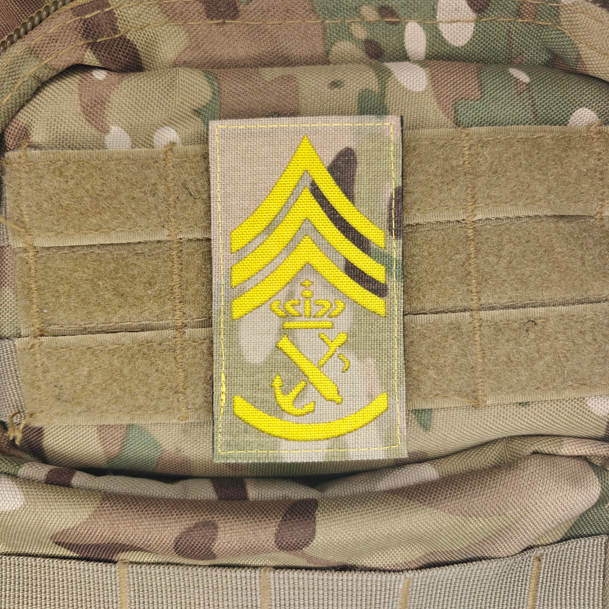 Gradstegn Befalingsmand SØ/MHV M/Emblem Multicam på Velcro 50x90mm