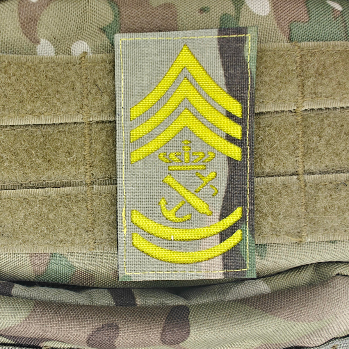 Gradstegn Befalingsmand SØ/MHV M/Emblem Multicam på Velcro 50x90mm