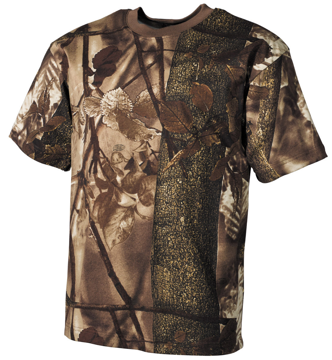 T-shirt, halværmet, hunterbrun