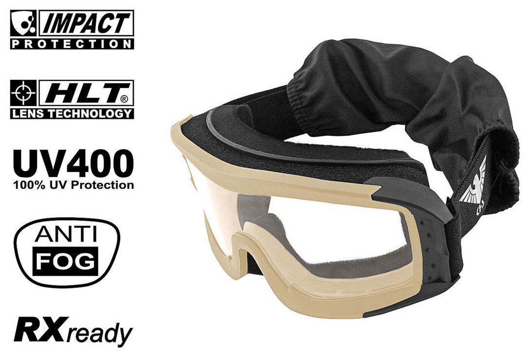 Ballistisk Goggle KHS - Khaki