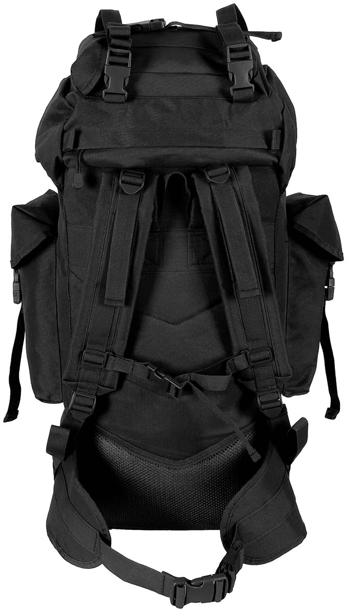 Rygsæk, "MOLLE", 65 l, aluminiumsforstærkning, Sort