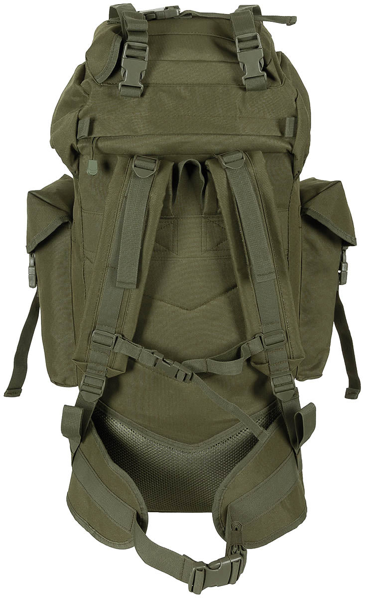 Rygsæk, "MOLLE", 65 l, aluminiumsforstærkning, olivengrøn