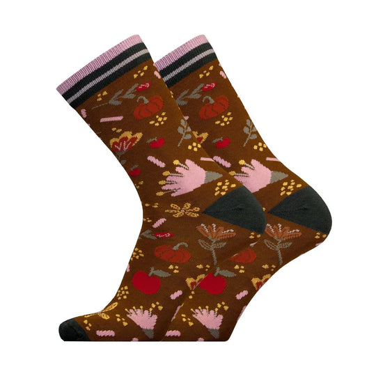 Uphillsport Lifestyle Merino uldsokker med Autumn motiv