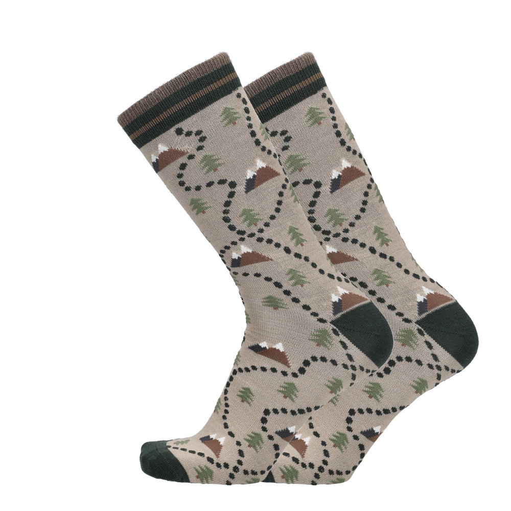 Uphillsport Lifestyle Merino uldsokker med Vandrerute motiv