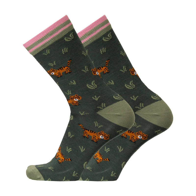Uphillsport Lifestyle Merino uldsokker med Tigers motiv