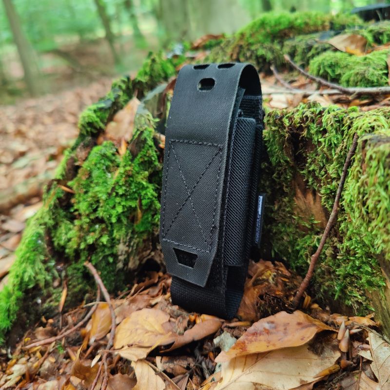 Taktisk Pouch - Black til lommelygte, multitool mm.