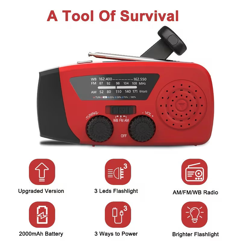 Nødradio med Håndsving, Solcelle