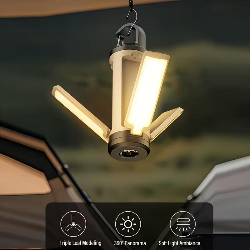 360° trebladede foldbar Campinglygte