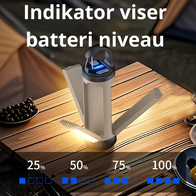 360° trebladede foldbar Campinglygte