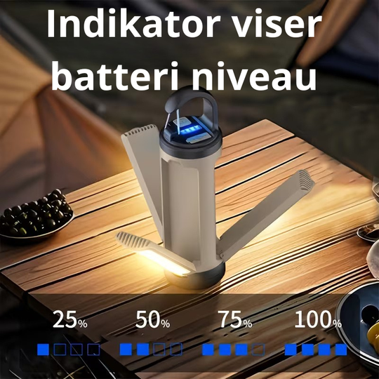 360° trebladede foldbar Campinglygte