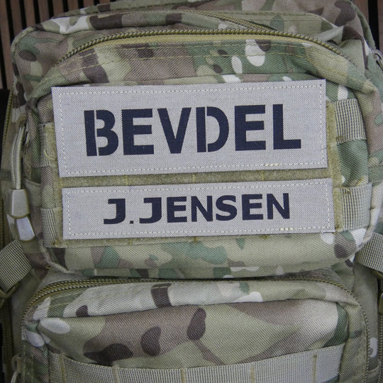 Custom Designede Funktionsmærker & Navneskilte til M/11 alm og let uniform