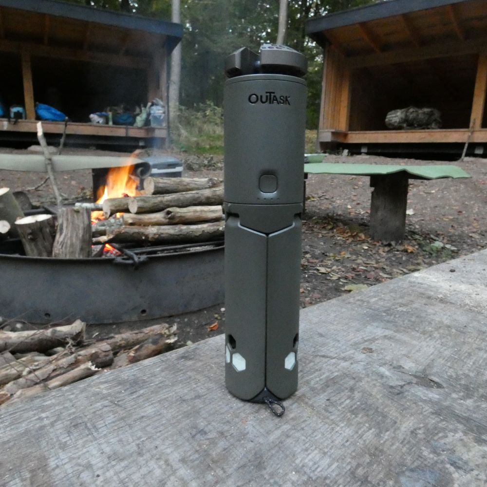 OuTask Teleskop lygte med Powebank - Army Green