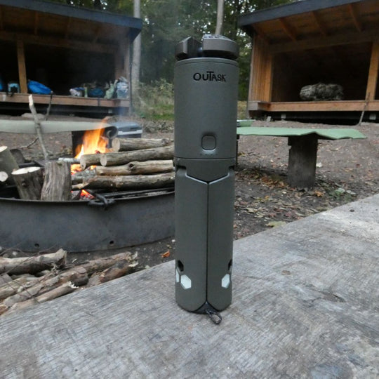 OuTask Teleskop lygte med Powebank - Army Green