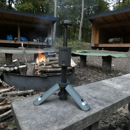 OuTask Teleskop lygte med Powebank - Army Green