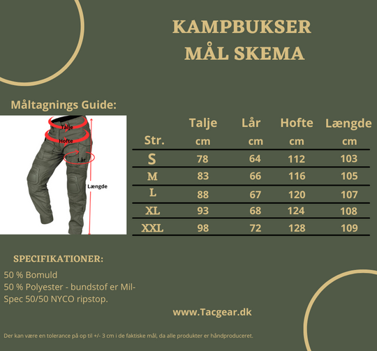 Kampskjorte og Kampbukser sæt i Army Green