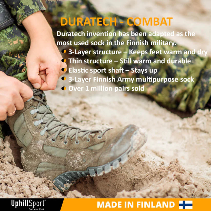 UphillSport COMBAT Taktisk Sok med Merino. 3-Lag´s Duratech, (L4)