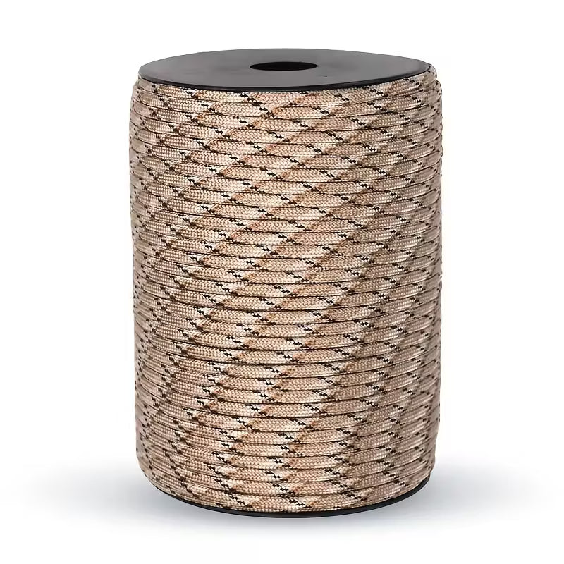 9-kernes Paracord 4mm – sandfarvet Camo – 10 Meter